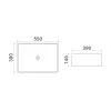 Раковина накладная Mixxus Premium Quadro-0108 Gray 550x390x145 мм (MP6652)- Фото 3