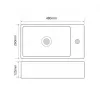 Раковина накладная Mixxus Premium Quadro-0207 480х260х125 мм (MP6503)- Фото 2