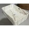 Раковина накладная Mixxus Premium Quadro-0208 Marble 480х315х140 мм с переливом (MP6518)- Фото 3