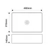 Раковина накладная Mixxus Premium Quadro-0208 Marble 480х315х140 мм с переливом (MP6518)- Фото 4