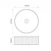 Раковина накладная Mixxus Premium Wave-0102 Marble 370х370х130 мм (MP6528)- Фото 4