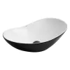 Раковина накладная Mixxus Premium Wave-0105 White-Black 620х360х160 мм (MP6558)- Фото 1