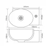 Раковина подвесная Mixxus Premium Diverse-1201-L 400х215х140 мм (MP6507)- Фото 3