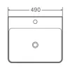 Умывальник накладной Mixxus Premium Bevel-0201 с переливом 485x410x125 мм (MP6480)- Фото 3