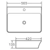 Умывальник накладной Mixxus Premium Bevel-0202 с переливом 560x415x125 мм (MP6481)- Фото 2