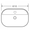 Умывальник накладной Mixxus Premium Ellipse-0202 610x400x120 мм (MP6483)- Фото 2