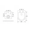 Унитаз подвесной Mixxus Premium Ellipse-0303-R Black 520x365x360 система смыва Rimless (MP6464)- Фото 4