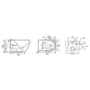 Унитаз подвесной Mixxus Premium Ellipse-0309-T1 Gray 530x360x350 система смыва Tornado 1.0 (MP6655)- Фото 2