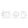 Унитаз подвесной Mixxus Premium Quadro-0301-R 490x340x360 система смыва Rimless (MP6452)- Фото 2