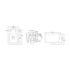 Унитаз подвесной Mixxus Quadro-0304-R 520x360x365 система смыва Rimless (MI6707)- Фото 2