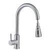 Смеситель для кухни сенсорный с выдвижной воронкой Mixxus LUX-014 Sensor сталь (MI6230)- Фото 1