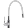 Смеситель для кухни с силиконовым изливом Mixxus Premium RIO 011 белый (MI5814)- Фото 1