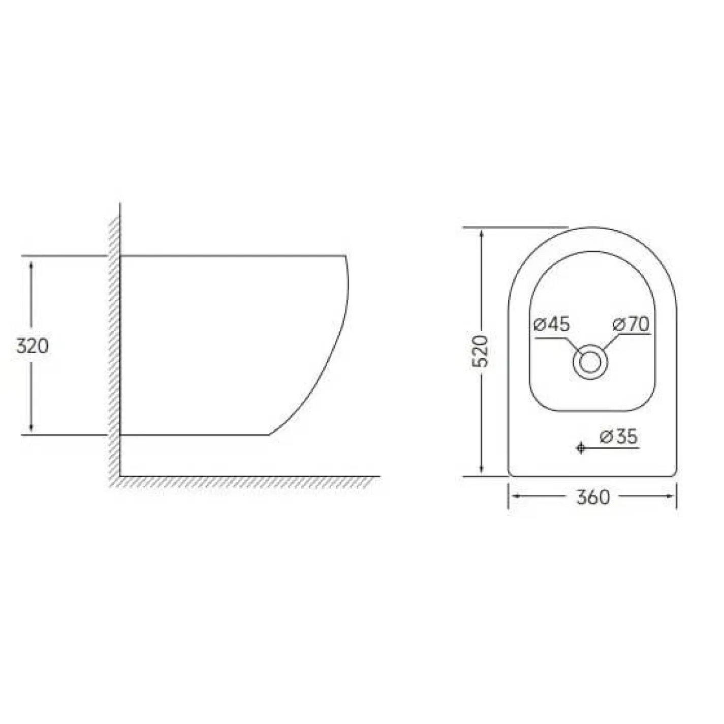 Биде подвесное Mixxus Ellipse-0502 (MI6714) - Фото 1