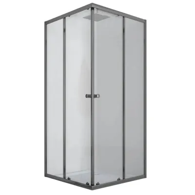 Душевая кабина без поддона Mixxus Cubik SC01-90x90x185-TR Графит (MI6907)