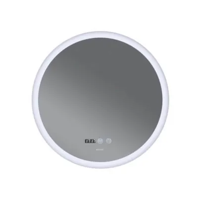 Дзеркало Mixxus Plain MC10-80 LED Touch, Anti-fog, димер, рег. яскравості, годинник (MI6932)