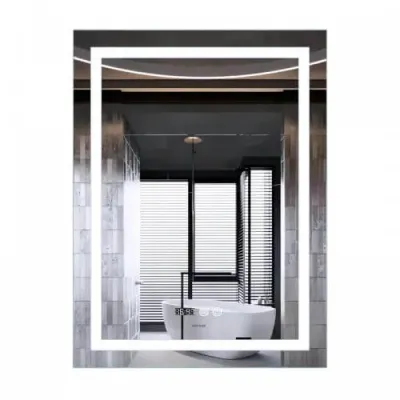 Дзеркало Mixxus Premium Flash MR21-60x80 LED Touch, Anti-fog, димер, годинник (MP6617)