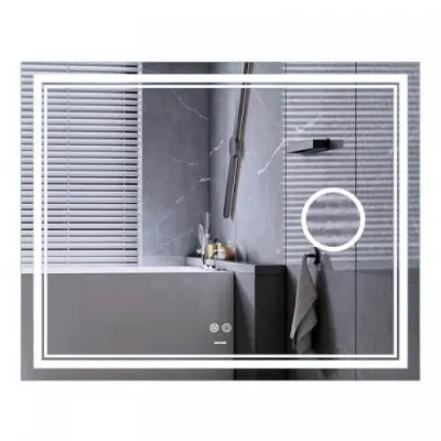 Дзеркало Mixxus Premium Quadro MR20-100x80 LED Touch, Anti-fog, димер, лінза (MP6623)