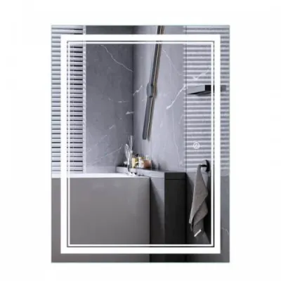 Дзеркало Mixxus Premium Quadro MR20-80x60-Reverse LED Touch, Anti-fog, димер (MP6619)