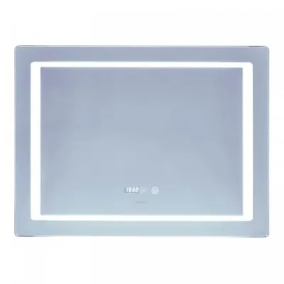 Зеркало Mixxus Style MR03-80x60 LED-подсветка, антизапотевка, часы (MI6005)