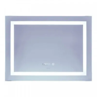 Дзеркало Mixxus Warm MR02-80x60 LED-підсвічування, антизапотівання, годинник (MI6004)