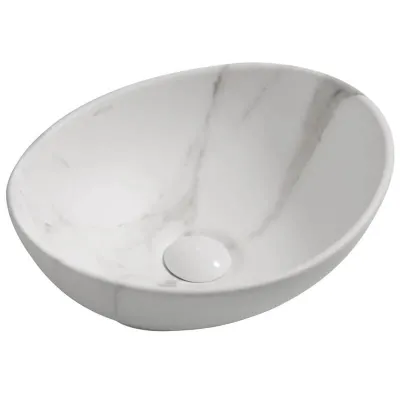 Раковина накладная Mixxus Premium Ellipse-0108 Marble 400х330х145 мм (MP6526)