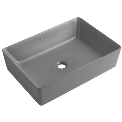 Раковина накладная Mixxus Premium Quadro-0108 Gray 550x390x145 мм (MP6652)