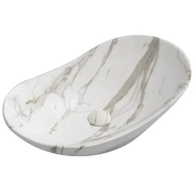 Раковина накладная Mixxus Premium Wave-0105 Marble 620х360х160 мм (MP6559)