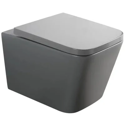 Унитаз подвесной Mixxus Premium Quadro-0305-R Gray 510x350x345 система смыва Rimless (MP6656)