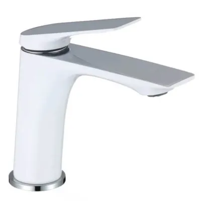 Смеситель для раковины Mixxus Premium DERBY 001 (NUT) белый-CHROME (MI6613)