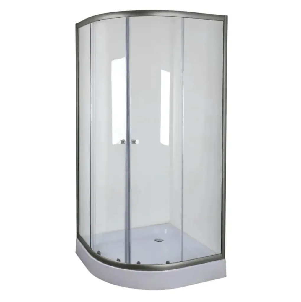 Душевая кабина без поддона Mixxus Plane SC01-90x90x185-TR Графит (MI6902)- Фото 1