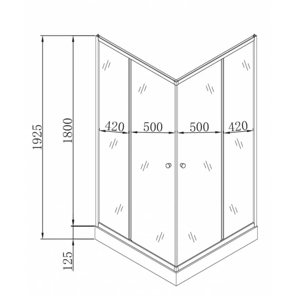 Душевая кабина Mixxus CUBIC SCT01-100x100x195-FB Chrome (MI6904)- Фото 3