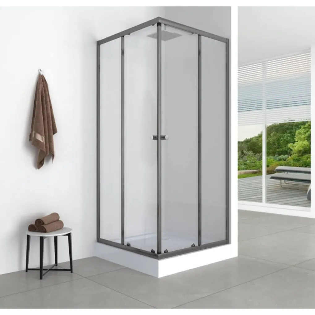 Душевая кабина Mixxus CUBIC SCT01-90x90x195-TR Graphite (MI6905)- Фото 4