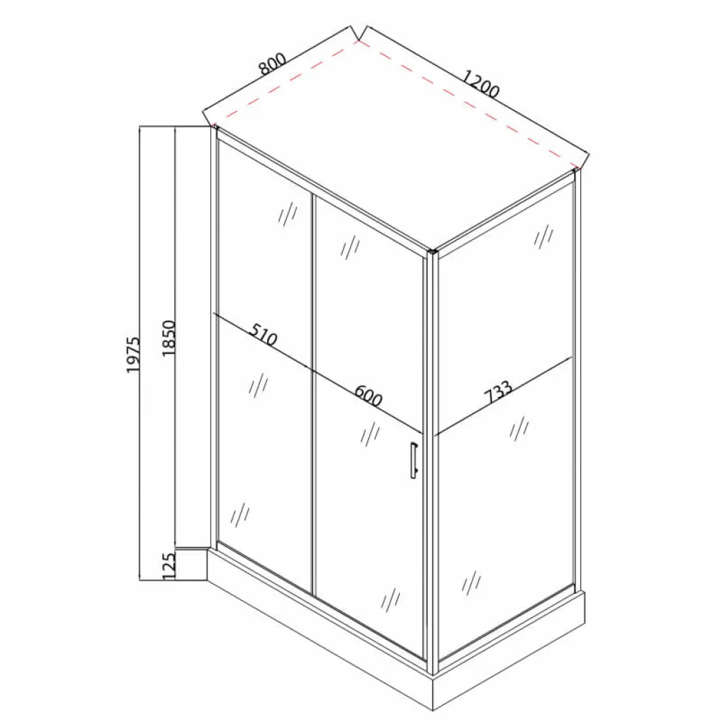Душевая кабина Mixxus Hard SCT01-120x80x198-TR Chrome (MI6910)- Фото 2