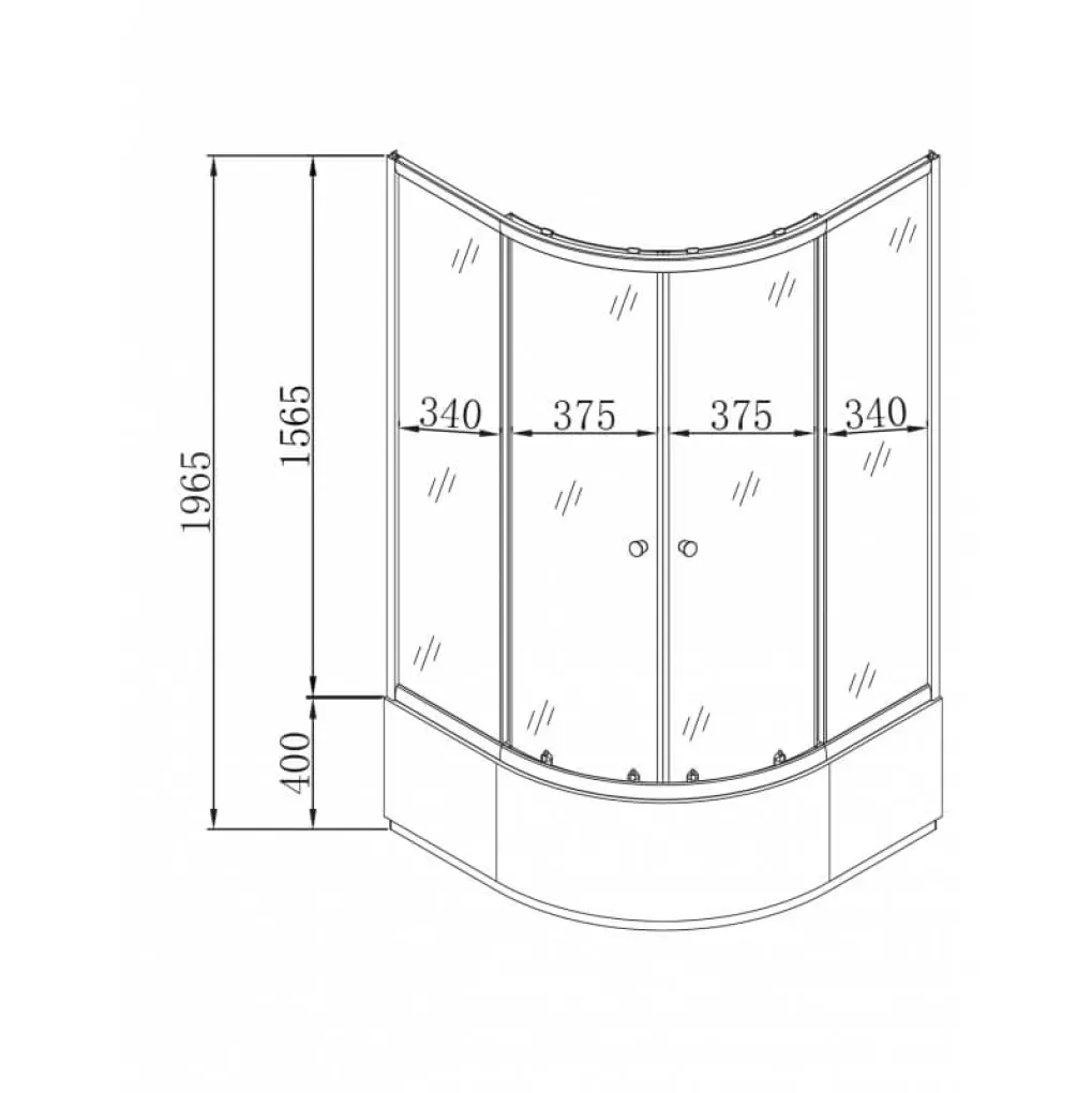 Душевая кабина Mixxus Plain SCT01-90x90x195-FB Satin (MI6894)- Фото 2