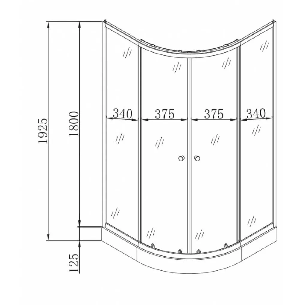 Душевая кабина Mixxus Plain SCT02-90x90x195-FB Satin (MI6896)- Фото 3
