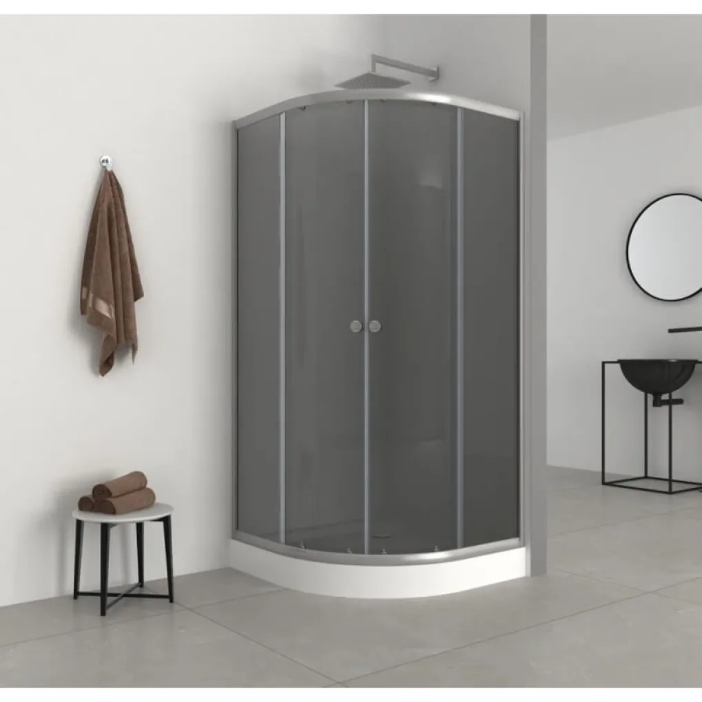 Душевая кабина Mixxus Plain SCT02-90x90x195-GR Satin (MI6898)- Фото 2