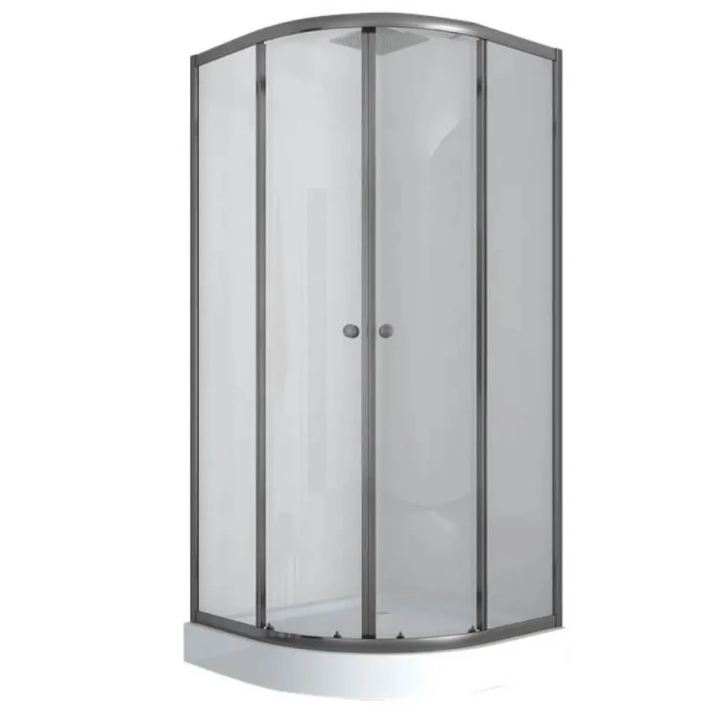 Душевая кабина Mixxus Plain SCT02-90x90x195-TR Graphite (MI6901)- Фото 1