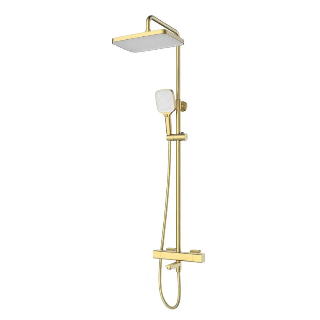 Душевая колонна с термостатом Mixxus Premium VIRGO 009-J BRUSHED GOLD (MI6649)- Фото 4