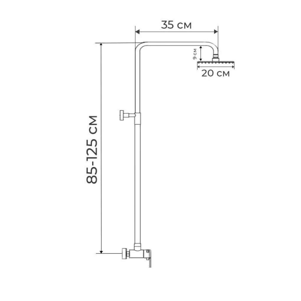 Душевая колонна со смесителем Mixxus EKA-003-J (MI2823)- Фото 4