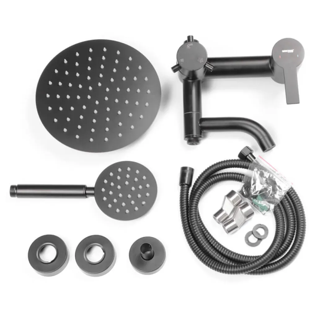 Душевая колонна со смесителем Mixxus NOX-009-J Black (MI5751)- Фото 3