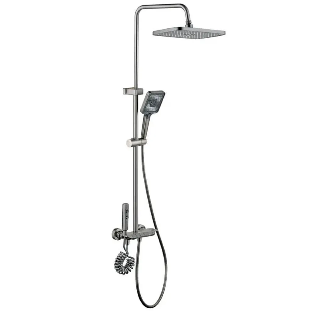 Душевая колонна со смесителем Mixxus Premium MARLIN 009-J Графит (MI6831)- Фото 1