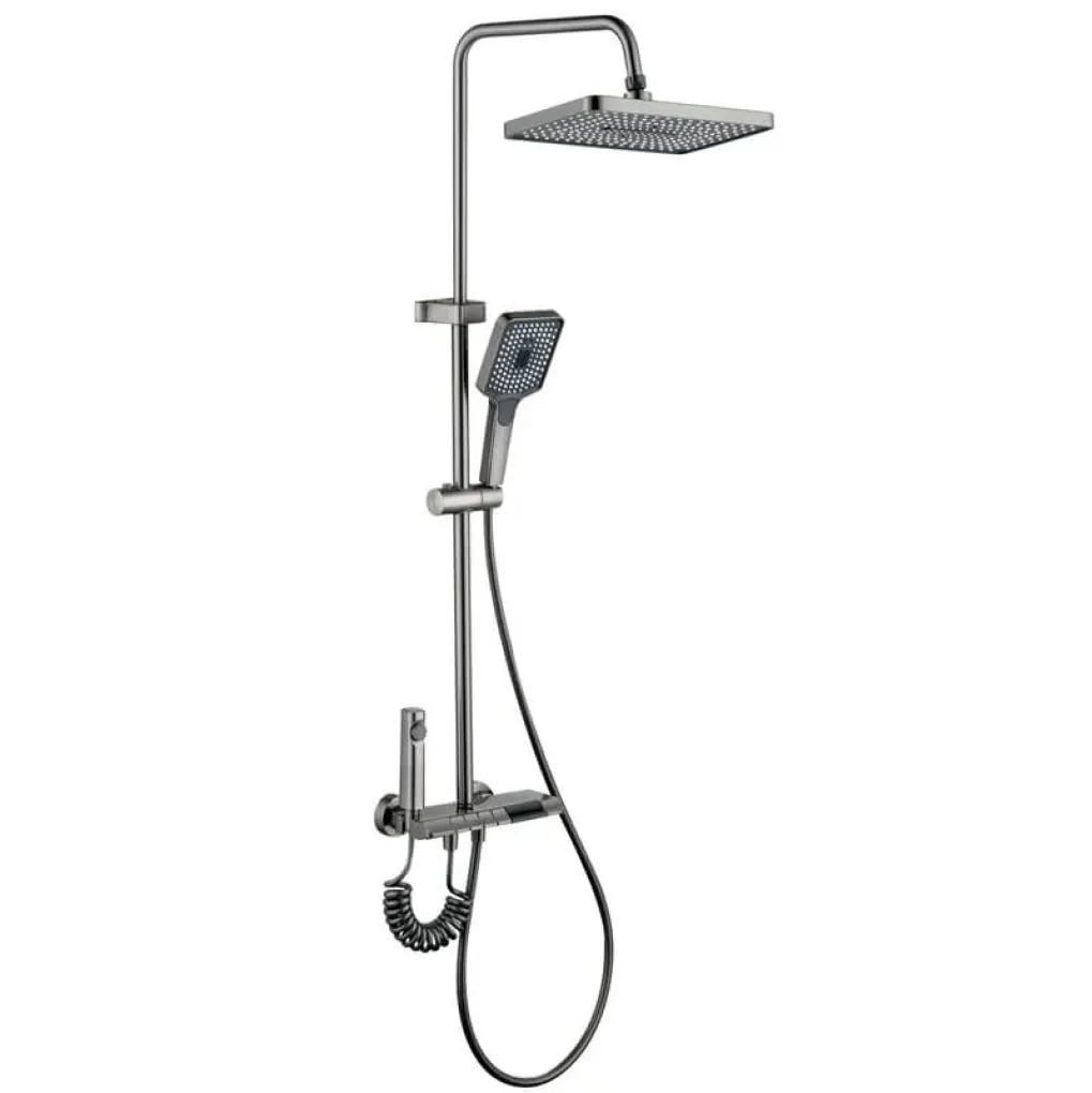 Душевая колонна со смесителем Mixxus Premium RIVIERA 009-J Графит (MI6835)- Фото 1