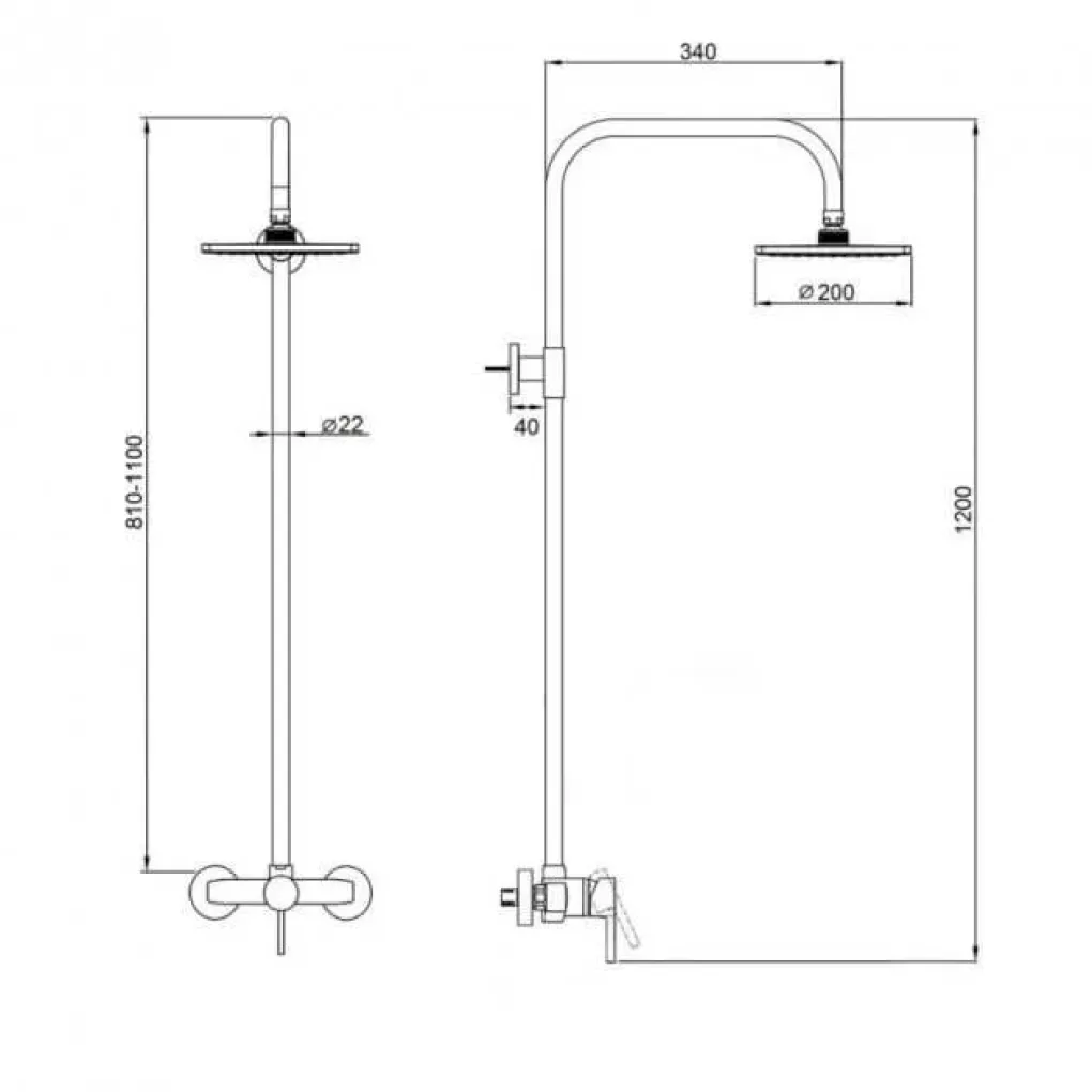 Душевая колонна со смесителем Mixxus SAS-003-J (SS0041)- Фото 4