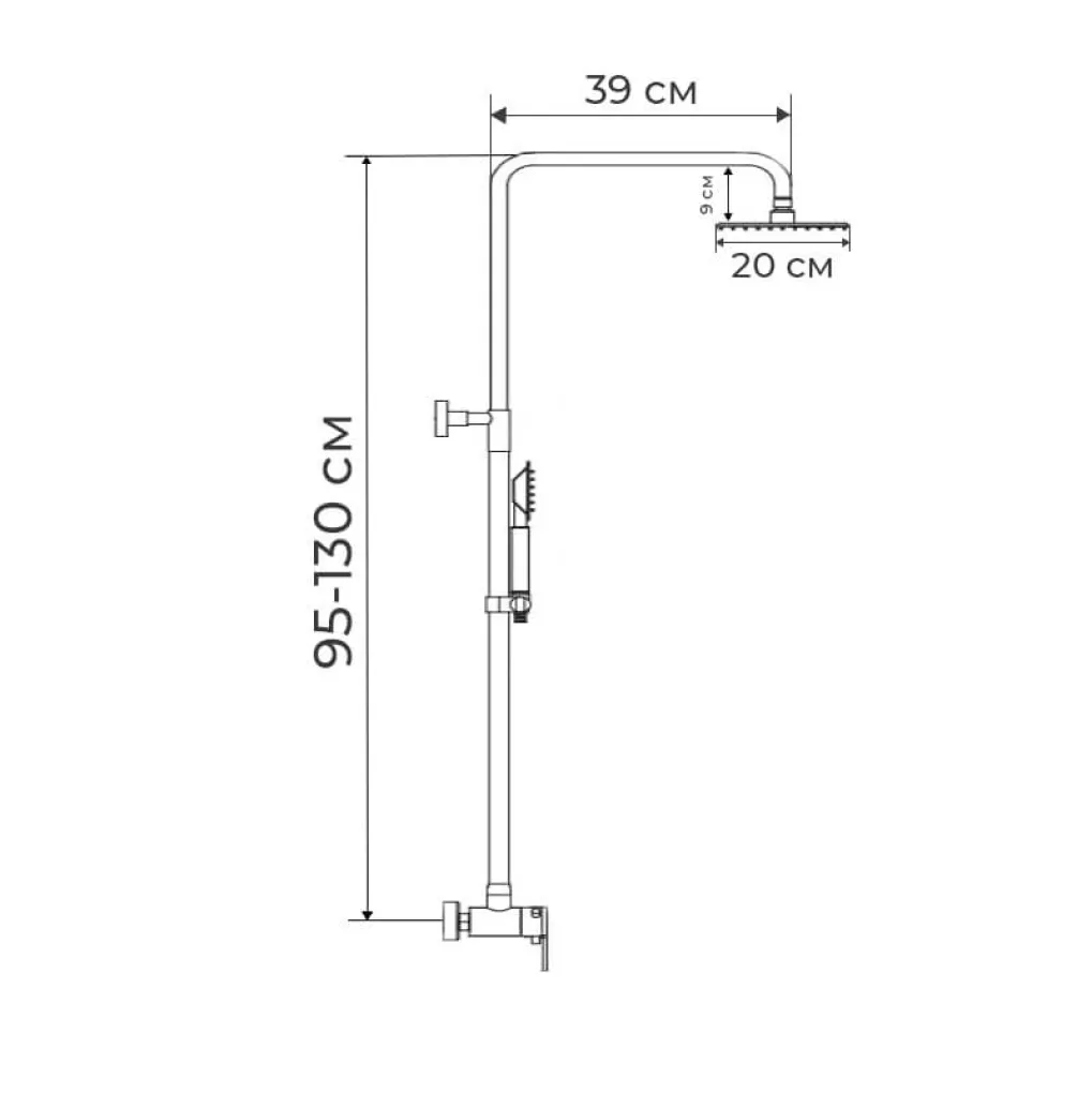 Душевая колонна со смесителем Mixxus SUS-003-J (SS0020)- Фото 4