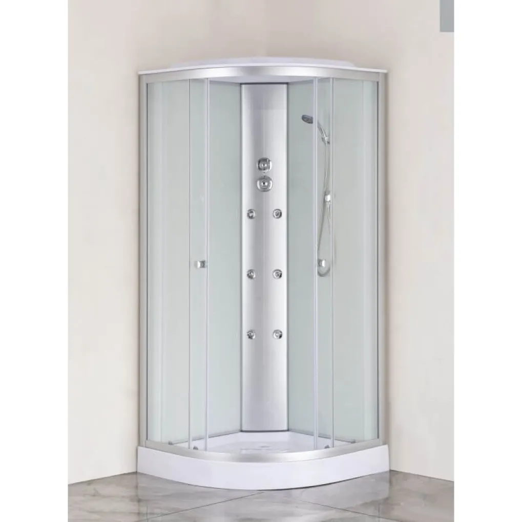 Душевой бокс с гидромассажем Mixxus STRONG SBH02-90x90x215-FB Satin низкий поддон (MI6890)- Фото 2