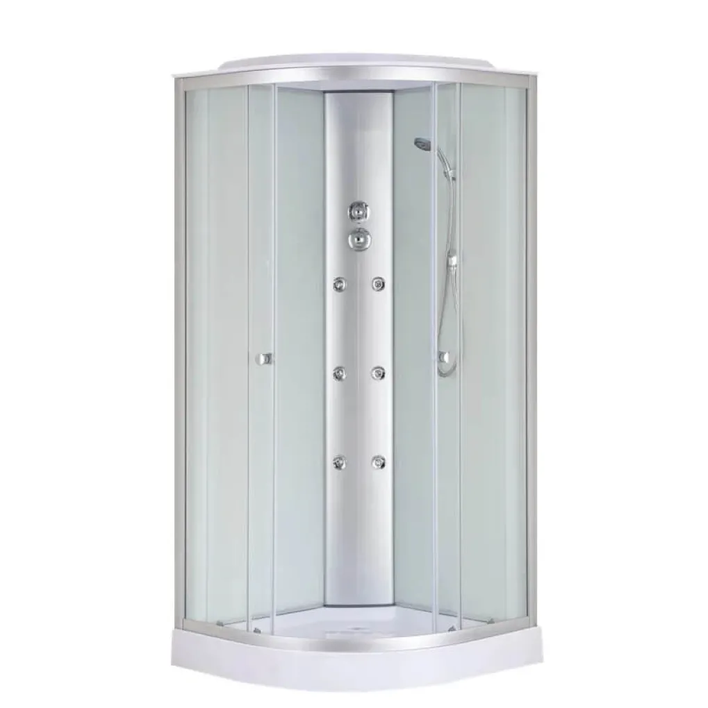 Душевой бокс с гидромассажем Mixxus STRONG SBH02-90x90x215-FB Satin низкий поддон (MI6890)- Фото 1