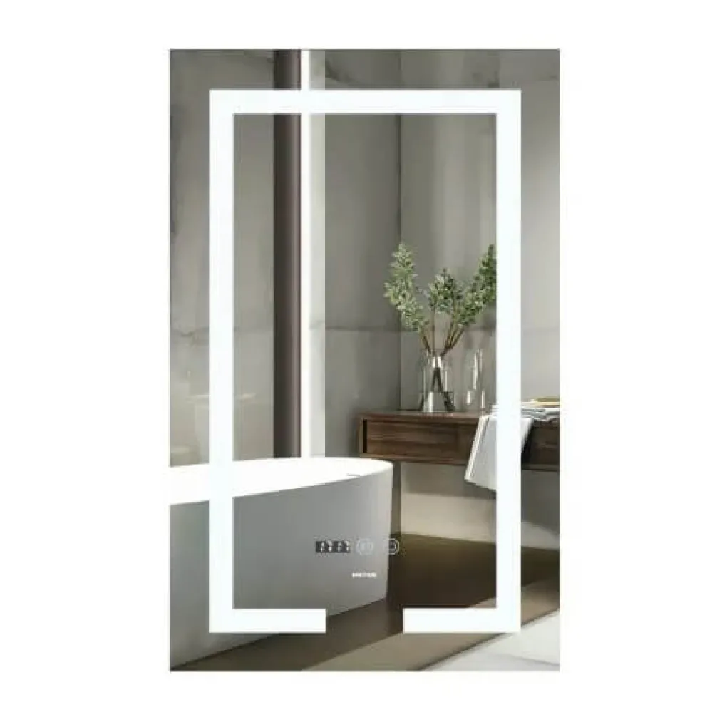 Дзеркало Mixxus Hard MR06-50x80 годинник, LED-підсвічування, антизапотівання (MI6011)- Фото 1