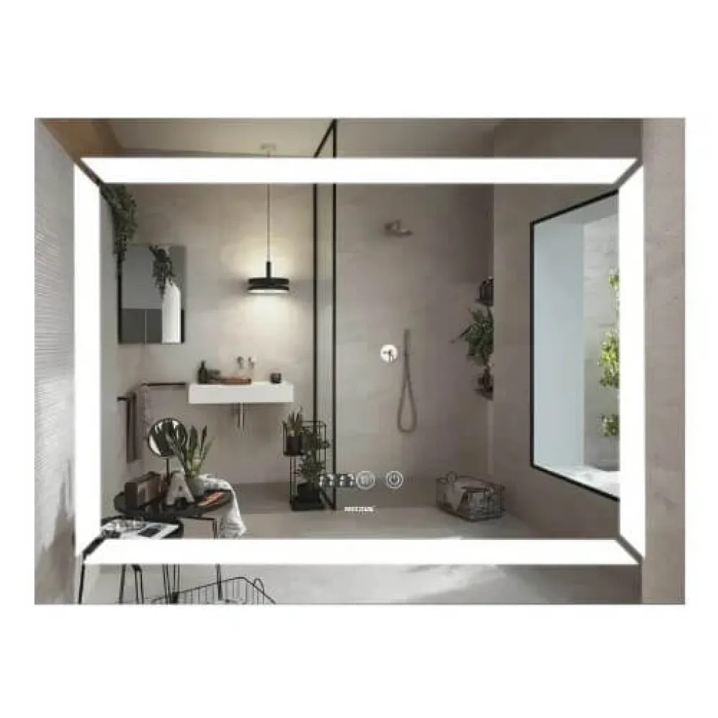 Зеркало Mixxus Light MR01-70x50 LED-подсветка, антизапотевка, часы (MI6000)- Фото 1