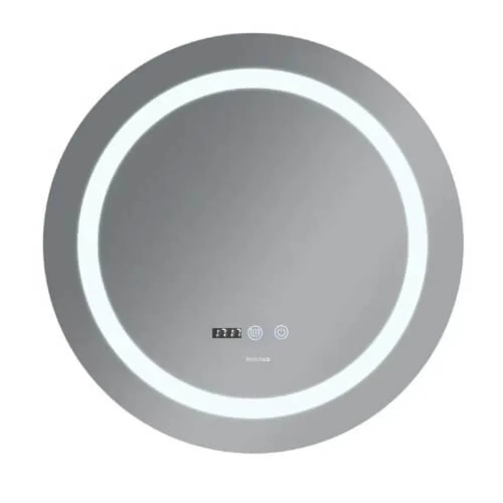 Зеркало Mixxus Plain MC02-60-CASE LED Touch, Anti-fog, димер, рег. яркости, часы (MI6661)- Фото 1