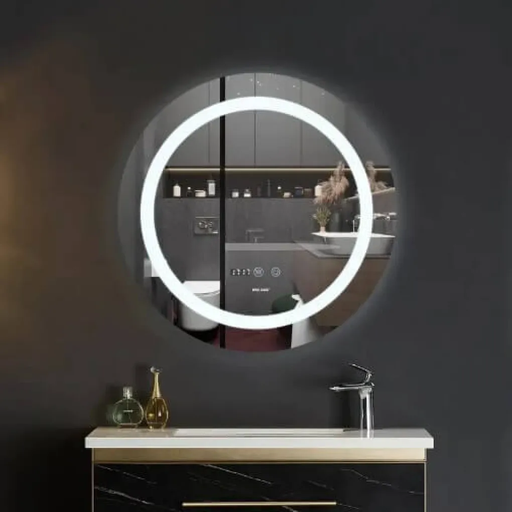 Зеркало Mixxus Plain MC02-60 LED-подсветка, антизапотевание, часы (MI6012)- Фото 3